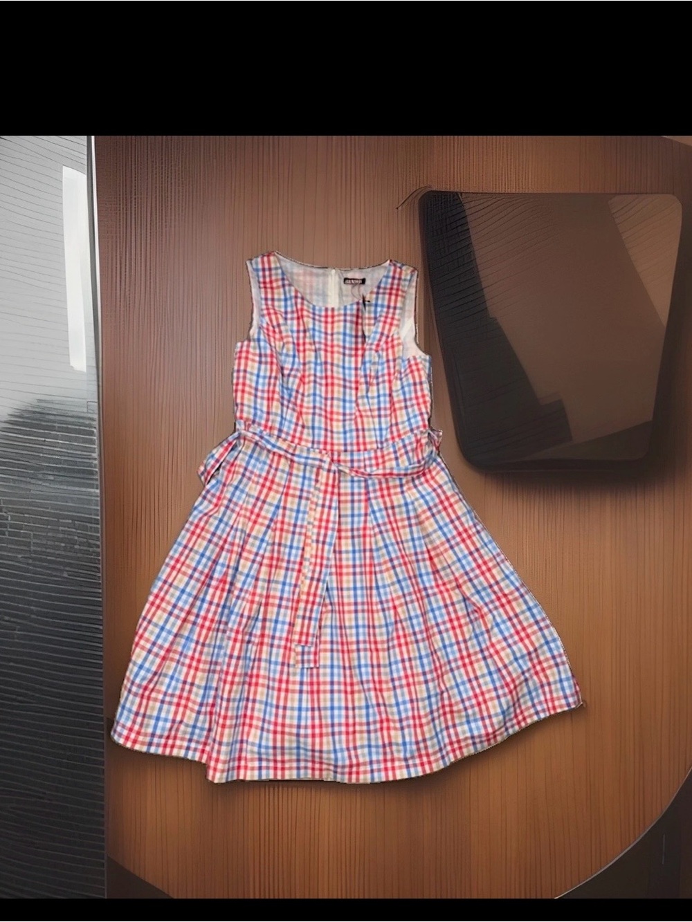 Tommy Hilfiger Plaid Sleeveless Dress - Red, Blue, White